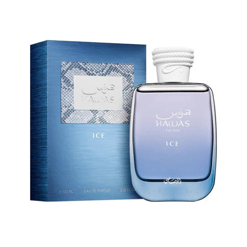 Hawas Ice Rasasi 100ML – La Esencia de la Elegancia y la Frescura Sofisticada