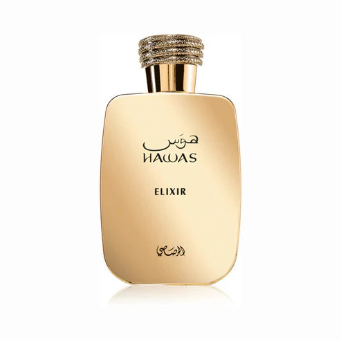 Hawas Elixir Rasasi 100ML – Perfume Masculino Aromático Amaderado con Pomelo, Cardamomo y Ámbar