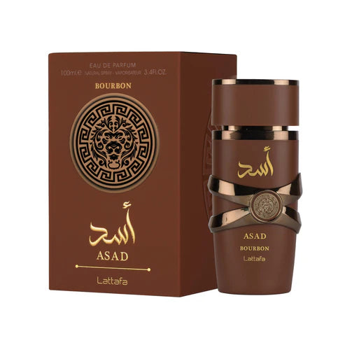 Lattafa Asad Bourbon Perfume Árabe - 100ML Poder, Elegancia y Sofisticación