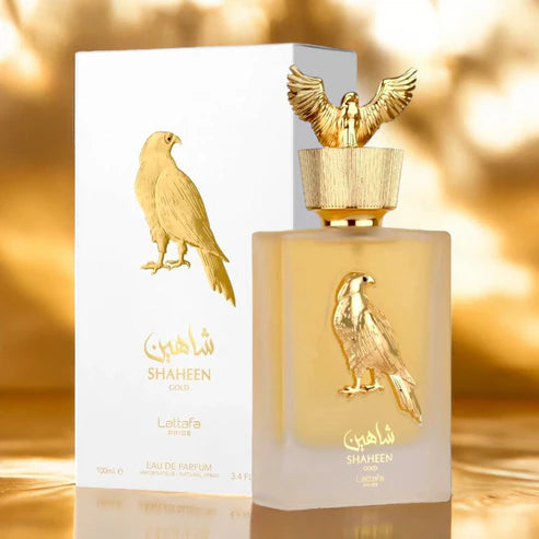 Lattafa Shaheen Gold 100 ml - Perfume Árabe Premium con Notas de Piña, Lavanda y Pachulí
