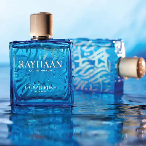 Ocean Rush Rayhaan 100ML – Perfume Masculino Acuático con Bergamota, Lavanda y Ámbar