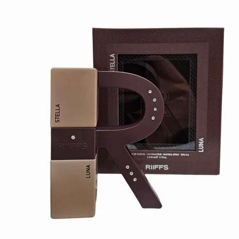 Perfume RIIFFS Stella & Luna 2×50ML – Dúo Unisex con Praliné, Coco y Vainilla Cremosa | Eau de Parfum