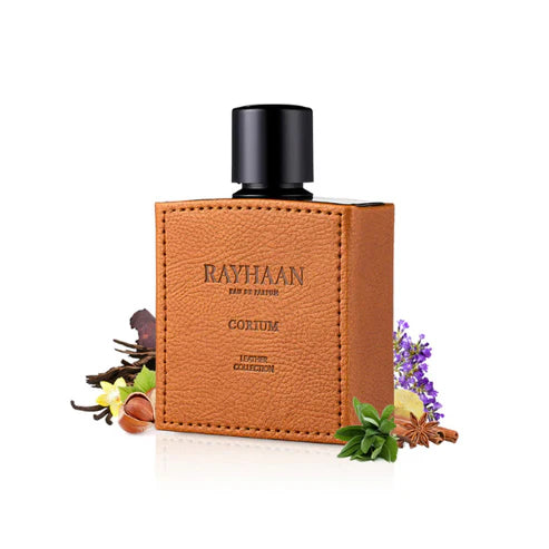 Rayhaan Corium 100ML – Perfume Masculino Cuero y Vainilla | Intenso, Especiado y Atractivo