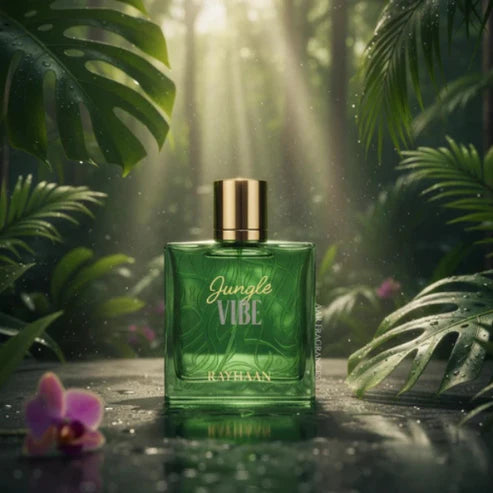 Rayhaan Jungle Vibe 100ML – Perfume Fresco y Verde para Hombre | Natural, Cítrico y Aventurero