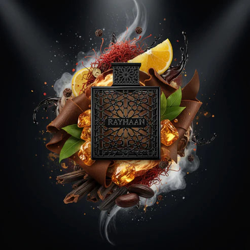 Rayhaan Obsidian 100ML – Perfume Masculino Oriental Elegante | Iris, Cuero y Oud Sofisticado