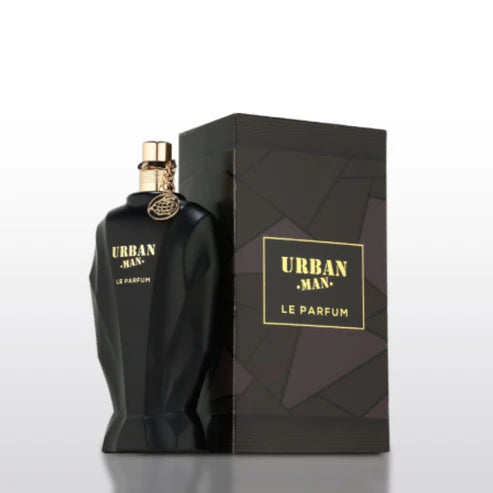 Urban Man Le Parfum Fragrance World 90ML – Perfume Masculino Oriental con Cardamomo, Lavanda, Iris y Vainilla