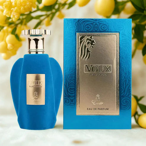Voux Turquoise Paris Corner 100ML – Perfume Unisex Cítrico y Frutal con Vainilla, Ámbar y Almizcle Blanco