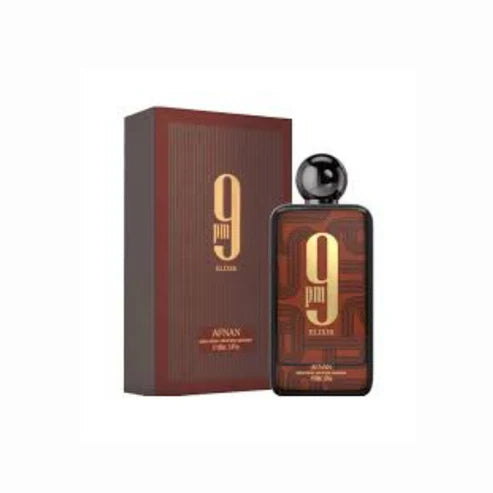 9PM Elixir Afnan 100ML – Perfume Unisex Oriental Especiado con Cardamomo, Cuero y Vainilla