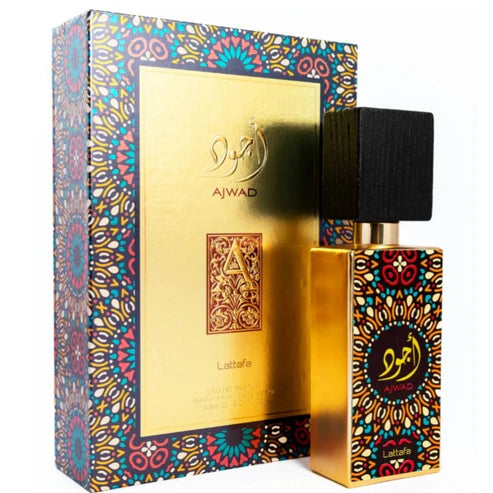 Ajwad de Lattafa Unisex 60ML: Perfume Amaderado y Floral de Larga Duración