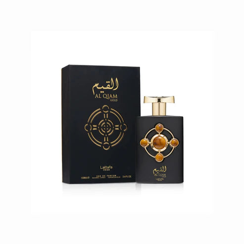 Al Qiam Gold Lattafa Pride 100ML – Perfume Unisex Ambarado con Oud, Cuero y Frambuesa