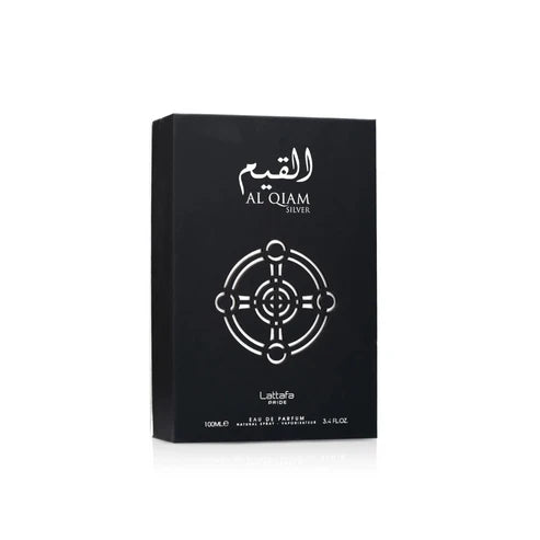 Al Qiam Silver Lattafa Pride 100ML – Perfume Unisex Amaderado Aromático con Pomelo, Sándalo y Vetiver