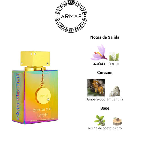 Armaf Club De Nuit Untold 105ML - Perfume Unisex con Ámbar y Maderas de Larga Duración