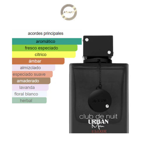 Armaf Club De Nuit Urban Man Elixir 105 ml - Eau de Parfum Masculino con Notas Cítricas y Especiadas