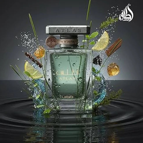 Atlas Lattafa Perfumes 100ML – Perfume Unisex Marino y Amaderado | Fresco, Mineral y Elegante