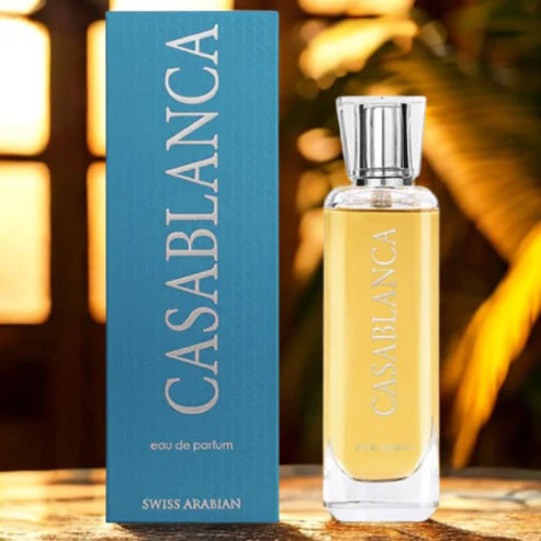 Casablanca Swiss Arabian Eau de Parfum 100ml | Perfume Unisex Dulce y Ambarado de Larga Duración