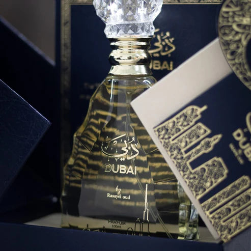 Dubai Transparente Rasayel Oud 100ML – Perfume Unisex Oriental Gourmand con Vainilla, Caramelo y Especias