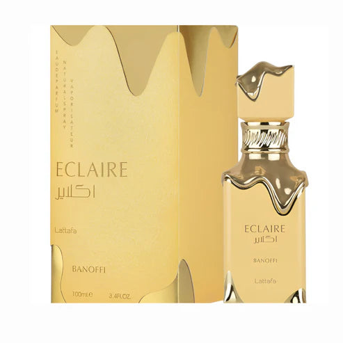 Eclaire Banoffi Lattafa 100ML – Perfume Unisex Floral Gourmand con Plátano, Vainilla y Praliné