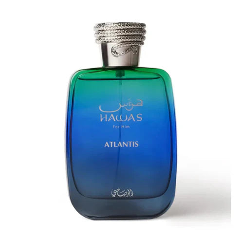 Hawas Atlantis Rasasi 100ML – Perfume Unisex Fresco y Acuático | Bergamota, Notas Marinas y Ámbar Gris