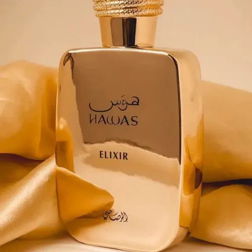 Hawas Elixir Rasasi 100ML – Perfume Masculino Aromático Amaderado con Pomelo, Cardamomo y Ámbar