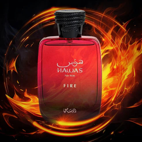 Hawas Fire – Rasasi | Aromática Acuática Unisex (2025)