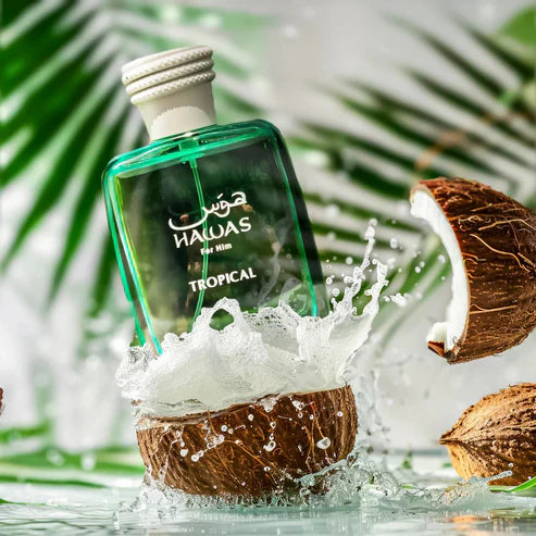 Hawas Tropical Rasasi 100ML – Perfume Masculino Aromático Verde con Coco, Higo y Sándalo