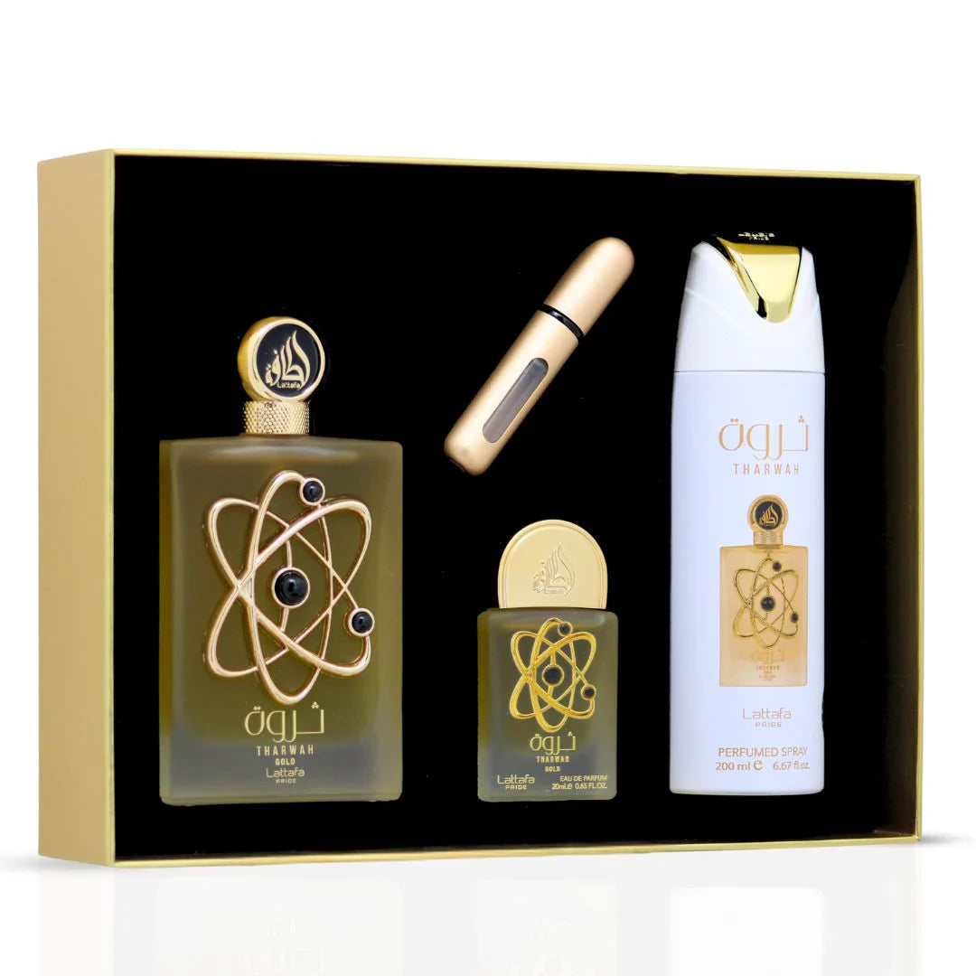 Set Regalo Tharwah Gold LATTAFA GOLD
