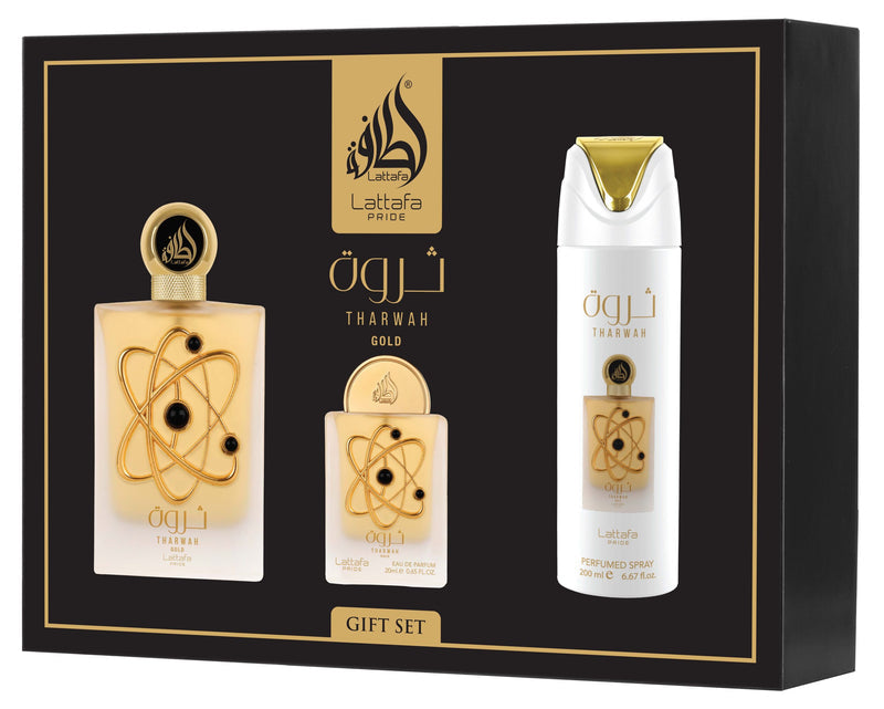 Set Regalo Tharwah Gold LATTAFA GOLD