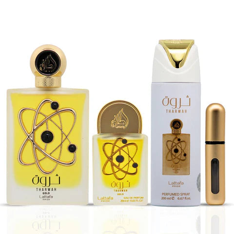 Set Regalo Tharwah Gold LATTAFA GOLD