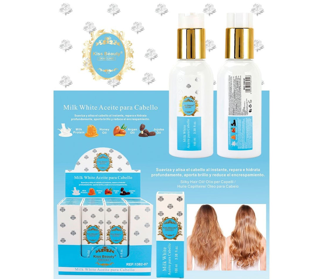 ACEITE CABELLO MILK WHITE 100ML - KISS BEAUTY