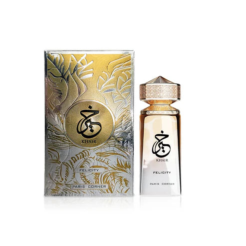 Khair Felicity Paris Corner 100ML – Perfume Árabe para Mujer, Dulce y Sofisticado