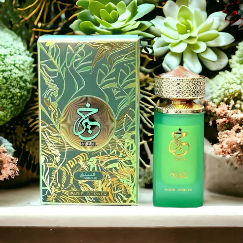 Khair Pistachio de Paris Corner 100ML: Perfume Árabe Unisex Dulce y Elegante con Notas de Pistacho