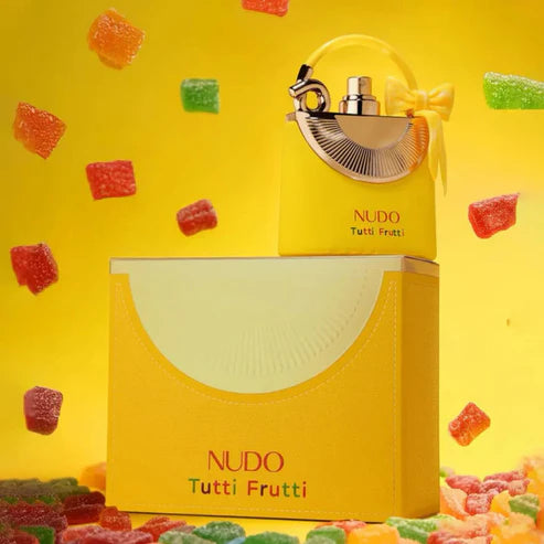 Nudo Tutti Frutti Fragrance World 100ML – Perfume Unisex Dulce y Frutal con Melón, Caramelo y Vainilla