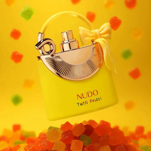 Nudo Tutti Frutti Fragrance World 100ML – Perfume Unisex Dulce y Frutal con Melón, Caramelo y Vainilla