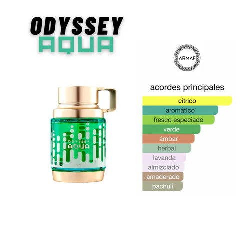 Odyssey Aqua Edition Armaf 100ML – Perfume Masculino Amaderado Aromático | Fresco, Moderno y Duradero