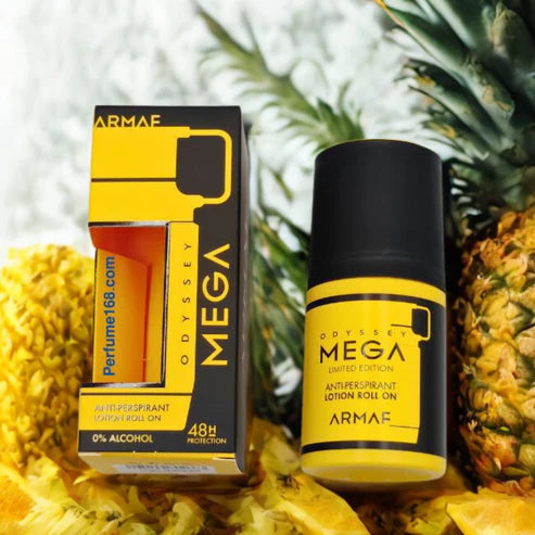 Pack Armaf Odyssey Mega – Perfume 100ML + Body Spray + Desodorante Roll-On | Fragancia Unisex Cítrica y Aromática