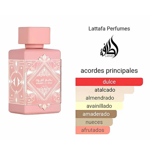 Perfume Árabe Lattafa Bade'e Al Oud Noble Blush de 100 Ml