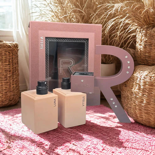 Perfume RIIFFS Stella & Luna 2×50ML – Dúo Unisex con Praliné, Coco y Vainilla Cremosa | Eau de Parfum