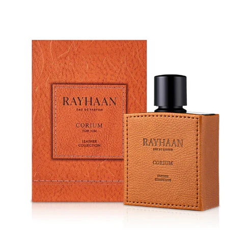 Rayhaan Corium 100ML – Perfume Masculino Cuero y Vainilla | Intenso, Especiado y Atractivo