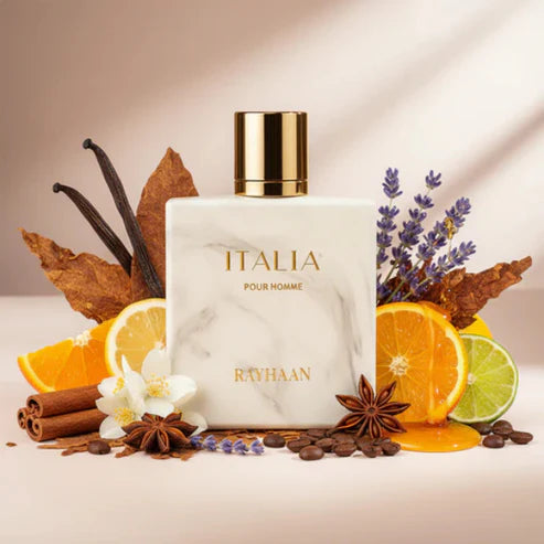 Rayhaan Italia 100ML – Perfume Masculino Oriental Amaderado | Elegante, Cálido y Sofisticado
