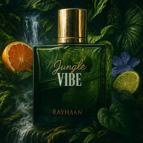 Rayhaan Jungle Vibe 100ML – Perfume Fresco y Verde para Hombre | Natural, Cítrico y Aventurero