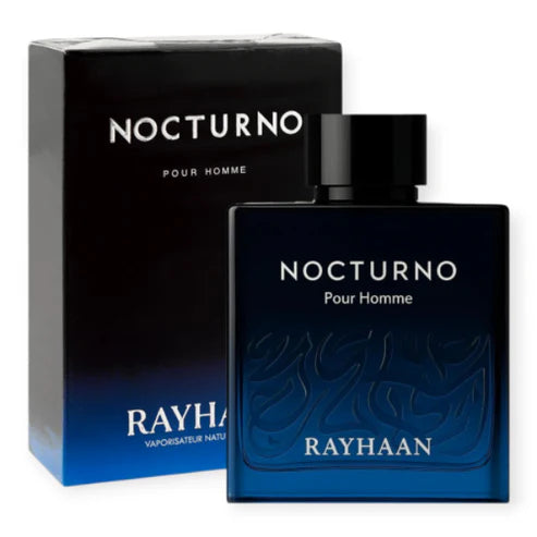 Rayhaan Nocturno 100ML – Perfume Masculino Amaderado Aromático | Fresco, Moderno y Elegante