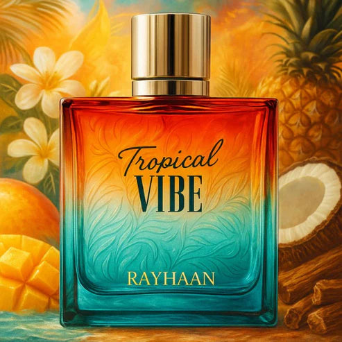 Rayhaan Tropical Vibe 100ML – Perfume Unisex Tropical | Mango, Coco y Maderas Cremosas