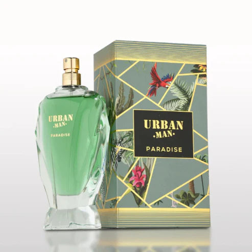 Urban Man Paradise Fragrance World 90ML – Perfume Masculino Acuático con Coco, Higo y Sándalo
