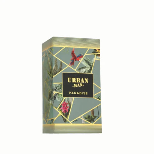 Urban Man Paradise Fragrance World 90ML – Perfume Masculino Acuático con Coco, Higo y Sándalo